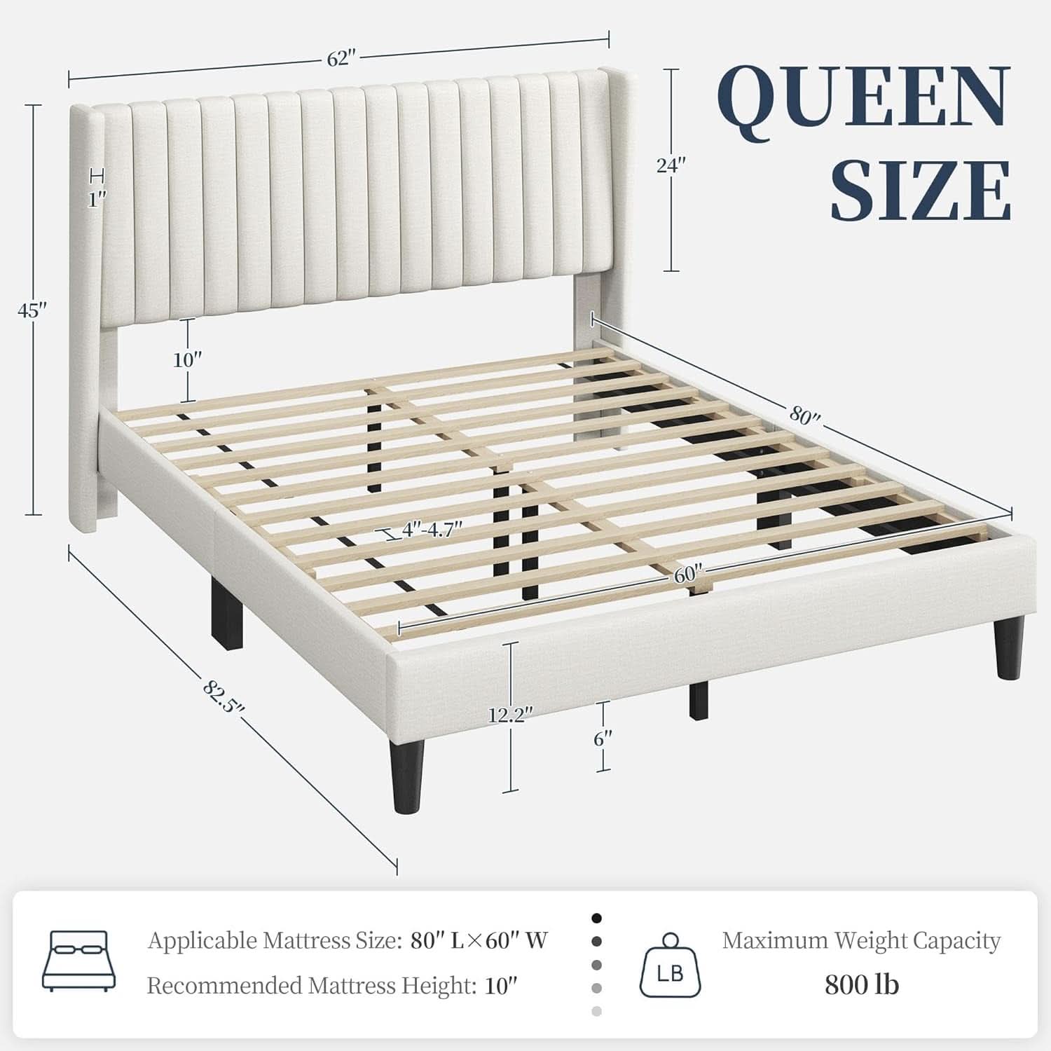 The Sutton Upholstered Queen Bed