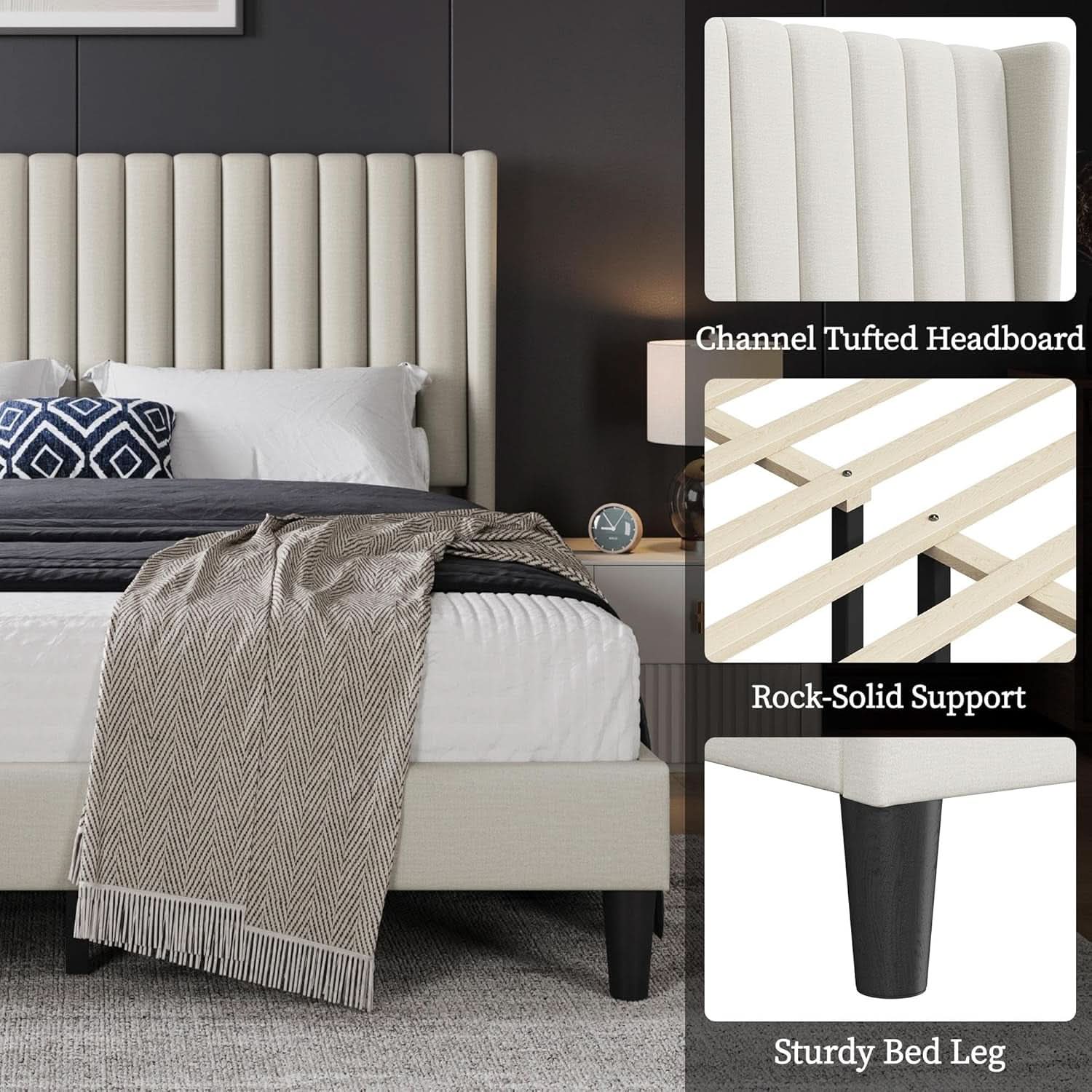 The Sutton Upholstered Queen Bed