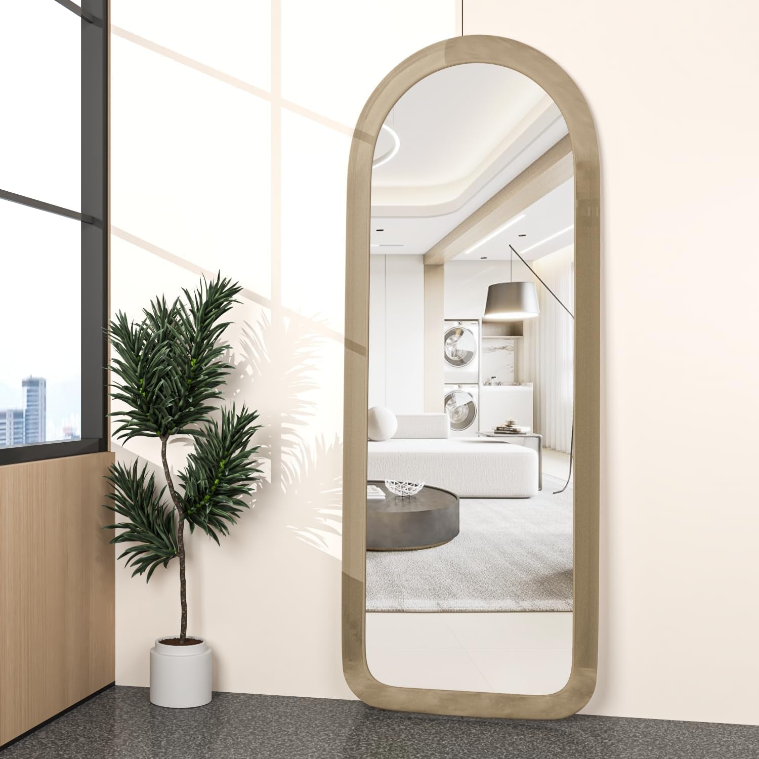 The Aveline Arched Floor Mirror