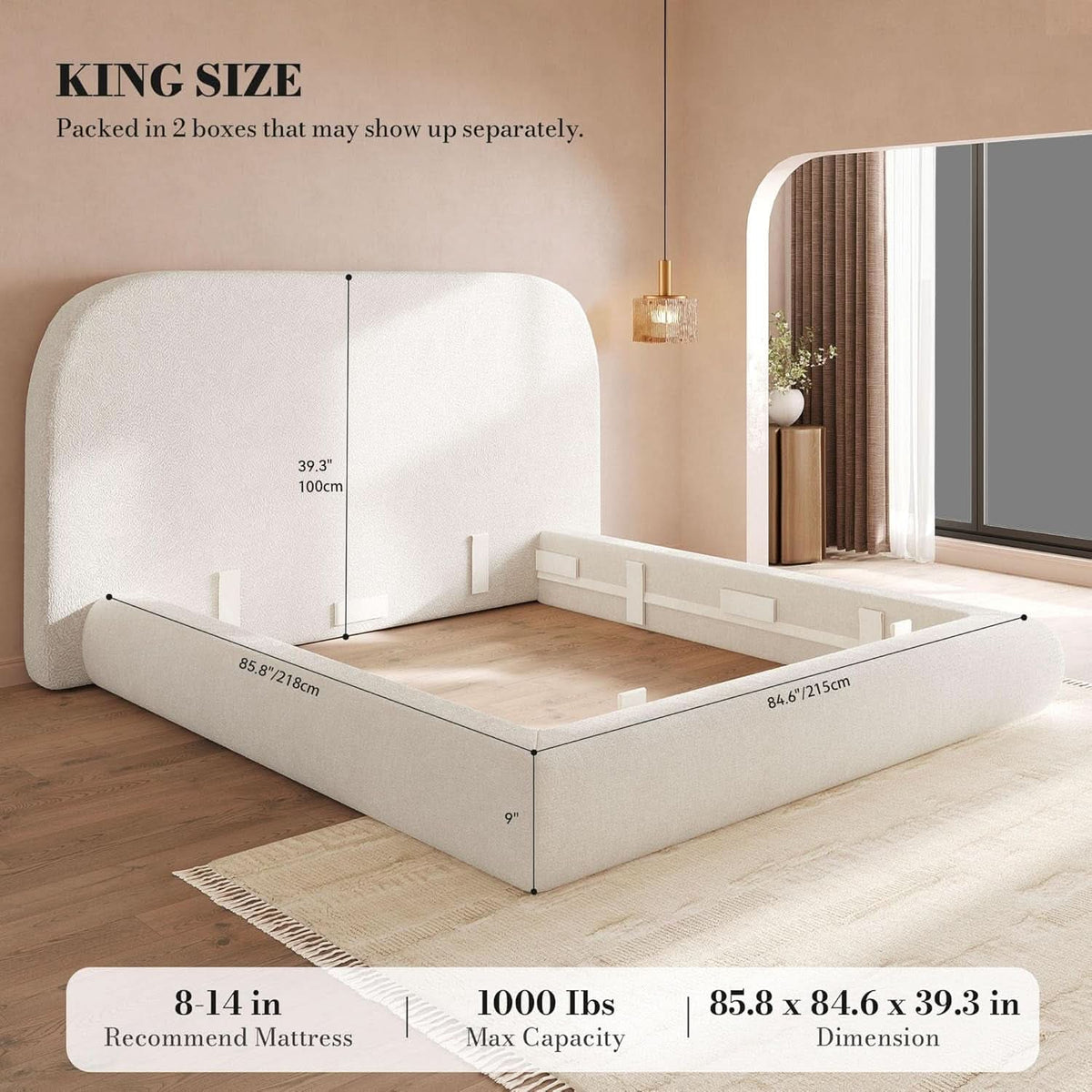 The Delaney Velvet King Bed